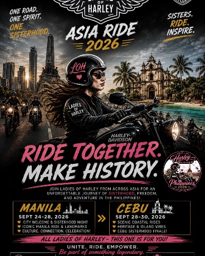 Ladies of Harley Asia Ride 2026 ride poster