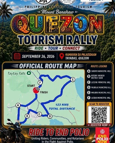 Quezon Tourism Rally by IFMR ride poster