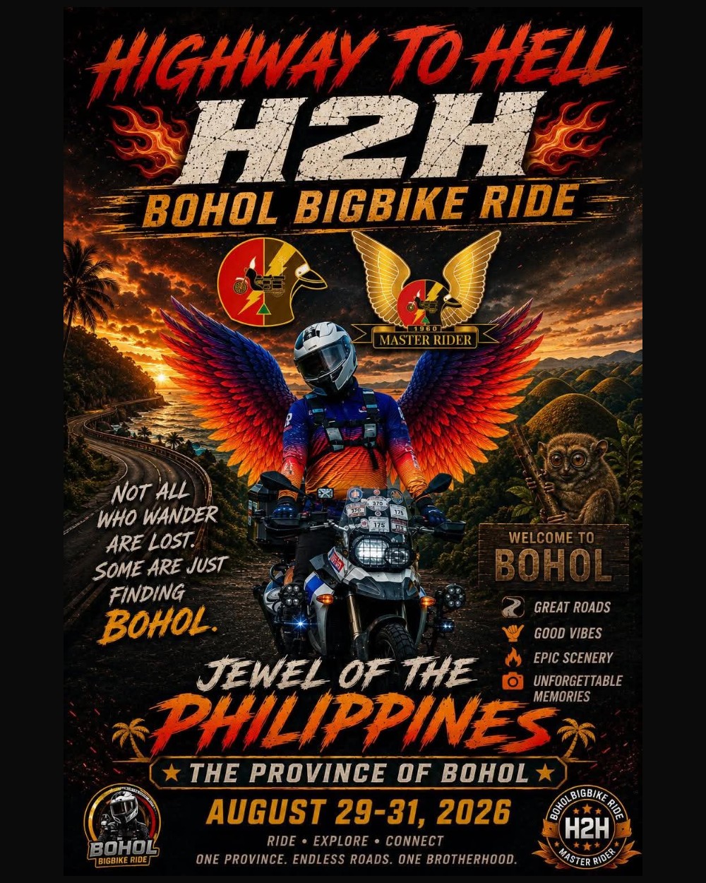Bohol Big Bike Ride H2H ride poster — meetup at Shell Mobility Banilad — M J. Cuenco Avenue, Cebu City, 6000 Cebu