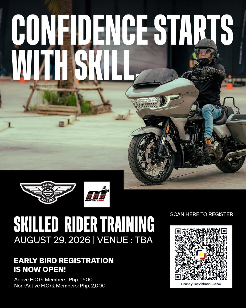 Skilled Rider Training ride poster — meetup at City di Mare by Filinvest — South Road Properties, Cebu City, 6000 Cebu
